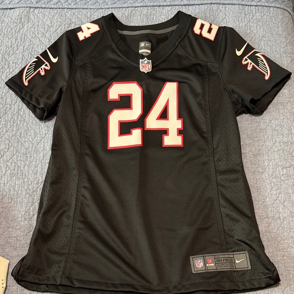 NFL Women's Black and Red Atlanta Falcons Jersey size medium - Picture 1 of 2